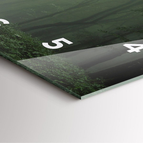 Horloge murale carrée Forêt brumeuse le matin