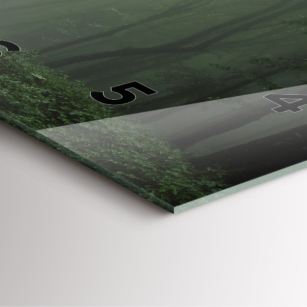 Horloge murale carrée Forêt brumeuse le matin