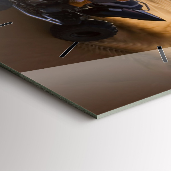 Horloge murale carrée Quad dans le désert