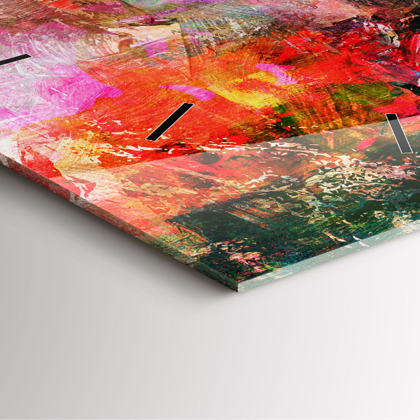 Horloge murale carrée Composition abstraite