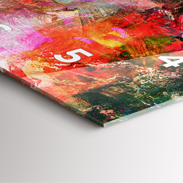 Horloge murale carrée Composition abstraite