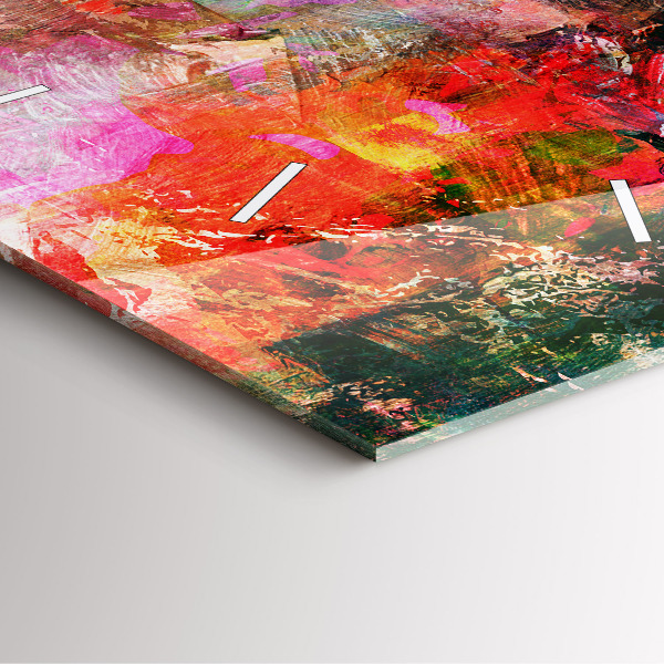 Horloge murale carrée Composition abstraite