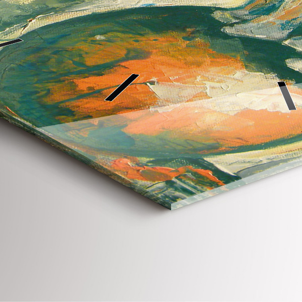 Horloge murale carrée 'Posture de l''éléphant peint'