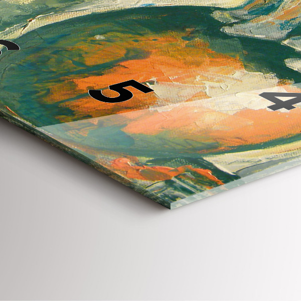 Horloge murale carrée 'Posture de l''éléphant peint'