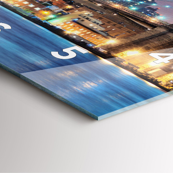 Horloge murale carrée Pont de Brooklyn et East River