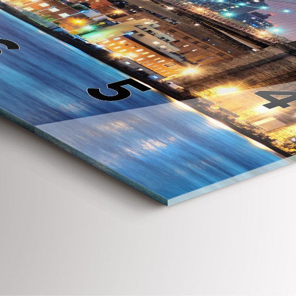 Horloge murale carrée Pont de Brooklyn et East River