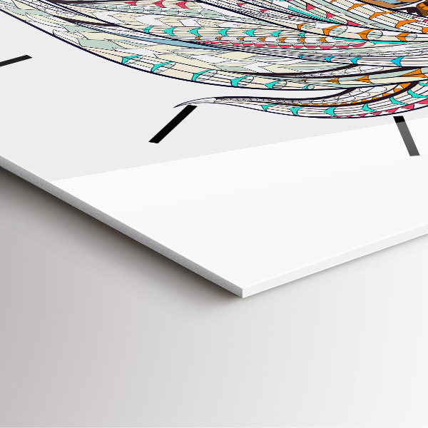 Horloge murale carrée Illustration de cheval