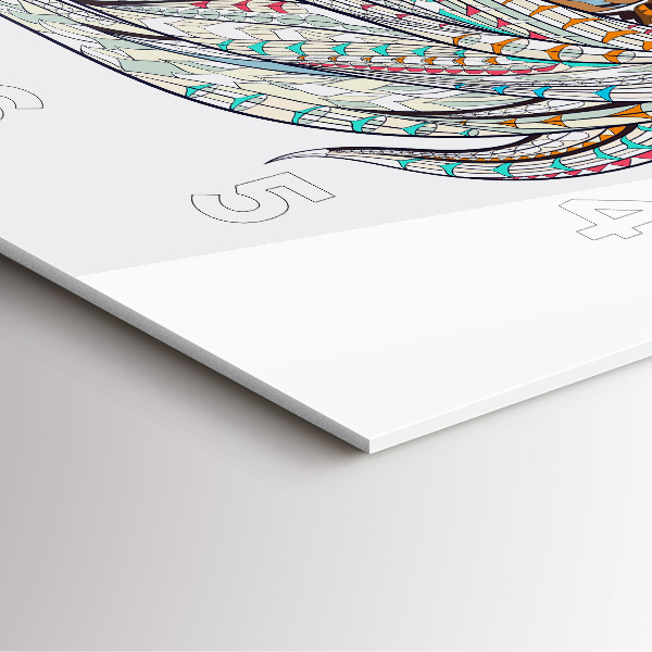 Horloge murale carrée Illustration de cheval