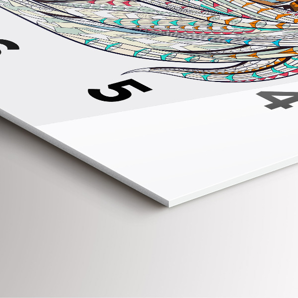 Horloge murale carrée Illustration de cheval