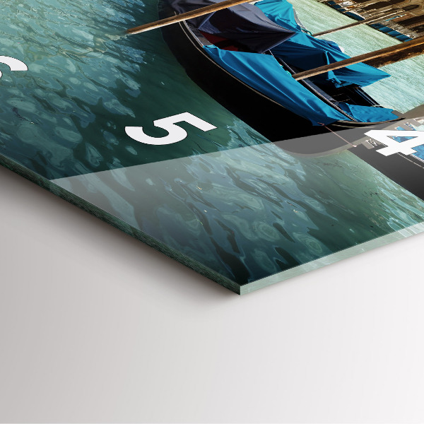 Horloge murale carrée Gondoles Venise Italie