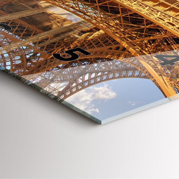 Horloge murale carrée La Tour Eiffel contre les nuages