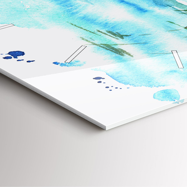 Horloge murale carrée 'Photo d''une île déserte'