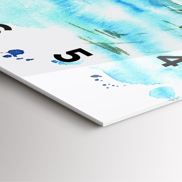 Horloge murale carrée 'Photo d''une île déserte'