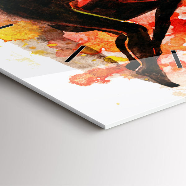 Horloge murale carrée 'L''amour et un couple amoureux'