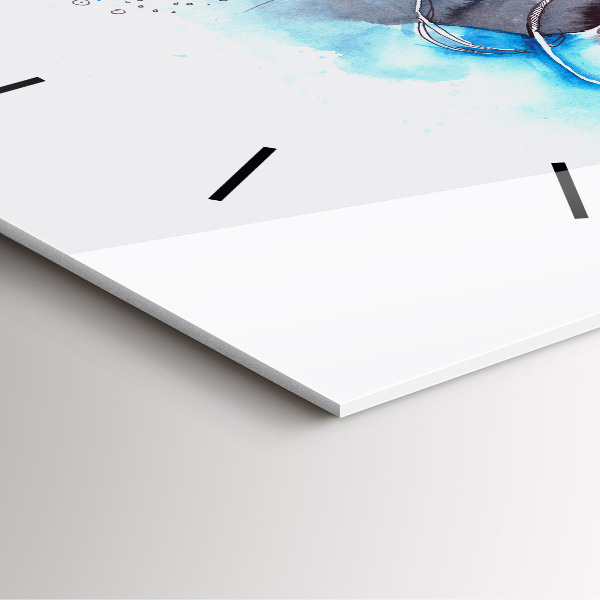 Horloge murale carrée La vie des poissons sous-marins