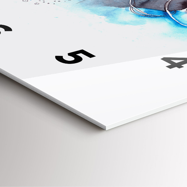 Horloge murale carrée La vie des poissons sous-marins