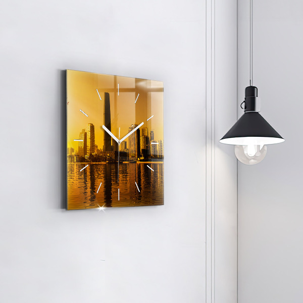 Horloge murale carrée Rivière Zhujiang Chine