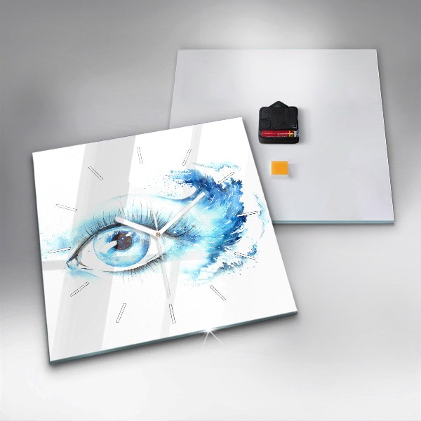 Horloge murale carrée Œil de mer