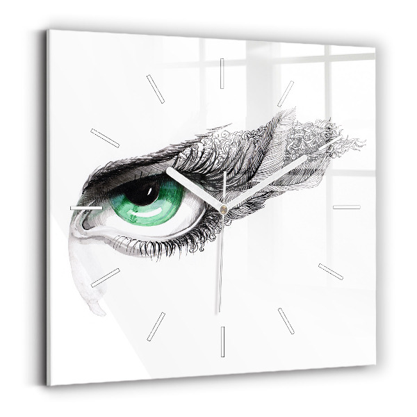 Horloge murale carrée 'Abstraction de l''œil humain'