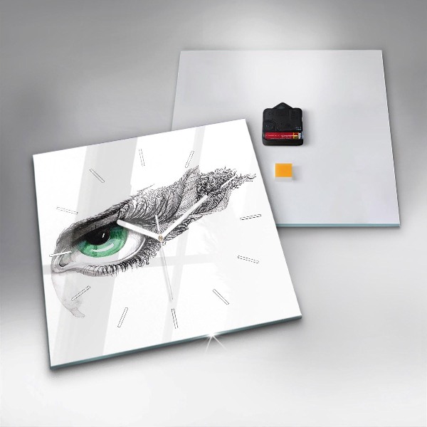 Horloge murale carrée 'Abstraction de l''œil humain'