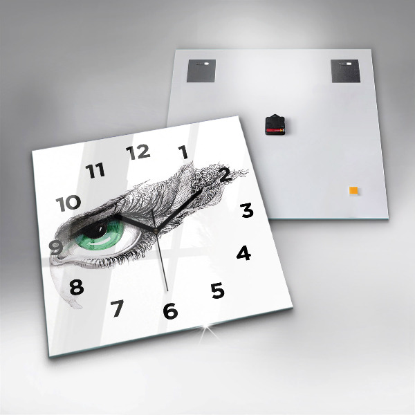 Horloge murale carrée 'Abstraction de l''œil humain'