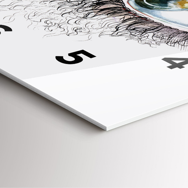 Horloge murale carrée 'Dessin d''un œil humain'