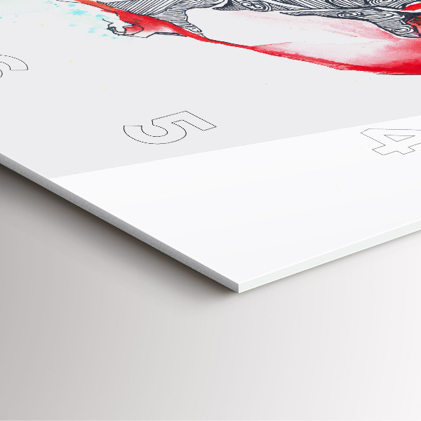 Horloge murale carrée Perroquet coloré en vol