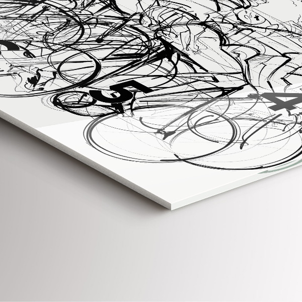 Horloge murale carrée Dessin de course cycliste