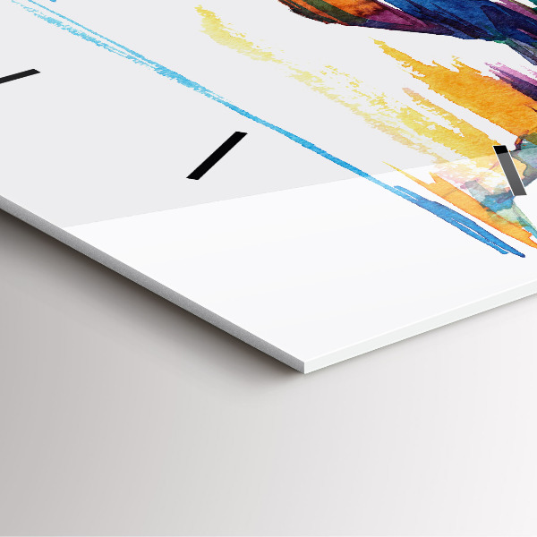 Horloge murale carrée Illustration du coureur