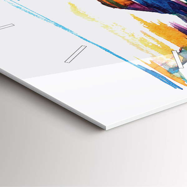 Horloge murale carrée Illustration du coureur