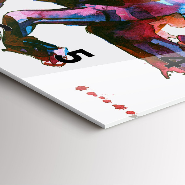 Horloge murale carrée Un cheval en fuite