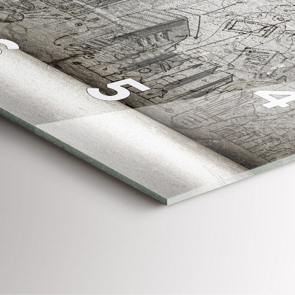 Horloge murale carrée Croquis de la ville