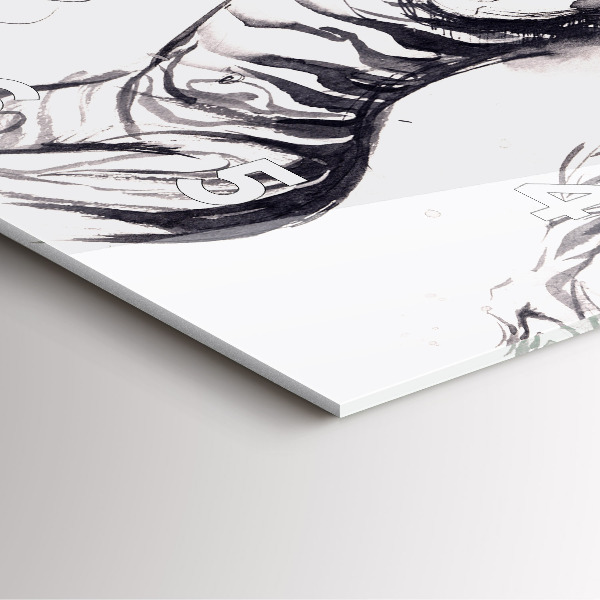 Horloge murale carrée Femme et zèbres