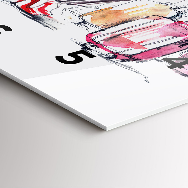 Horloge murale carrée Femme avec des valises