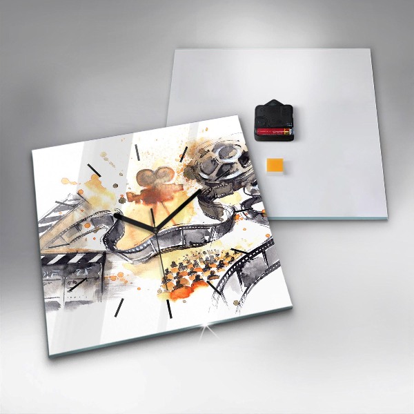 Horloge murale carrée caméra de cinématographie