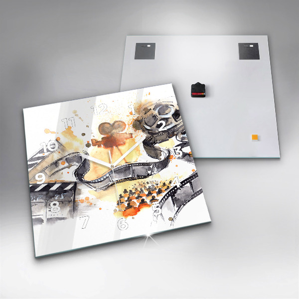 Horloge murale carrée caméra de cinématographie