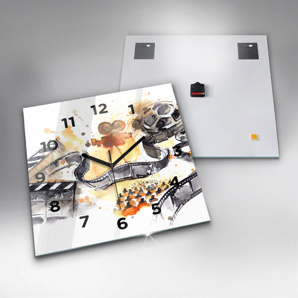 Horloge murale carrée caméra de cinématographie