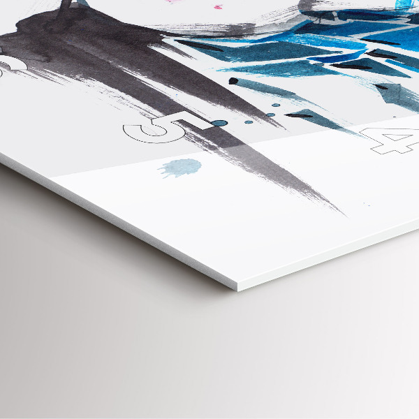 Horloge murale carrée Visage de femme abstrait