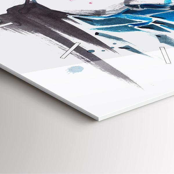 Horloge murale carrée Visage de femme abstrait