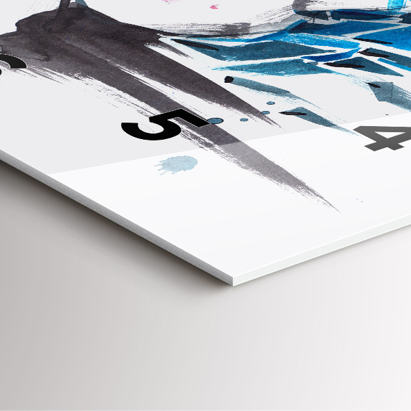 Horloge murale carrée Visage de femme abstrait