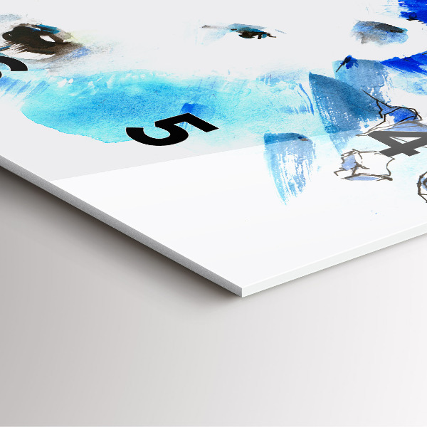 Horloge murale carrée Ours sur fond de glace