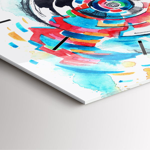 Horloge murale carrée Femme photographe