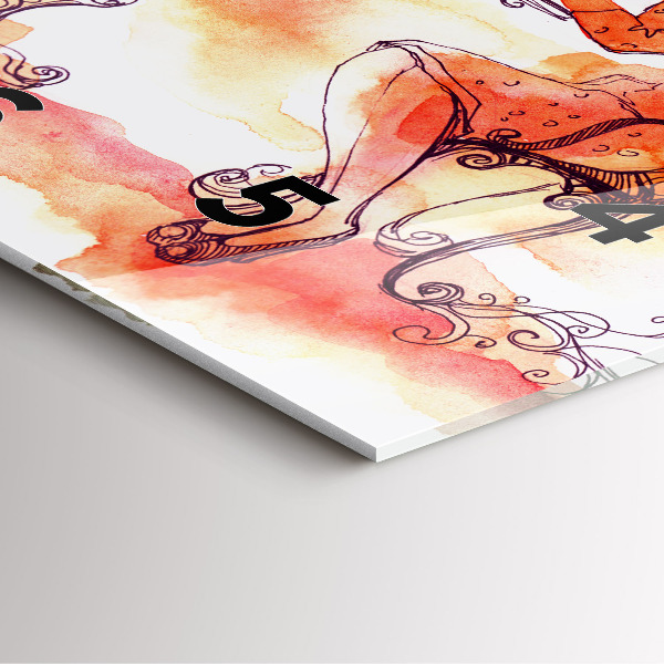 Horloge murale carrée Femme buvant du thé