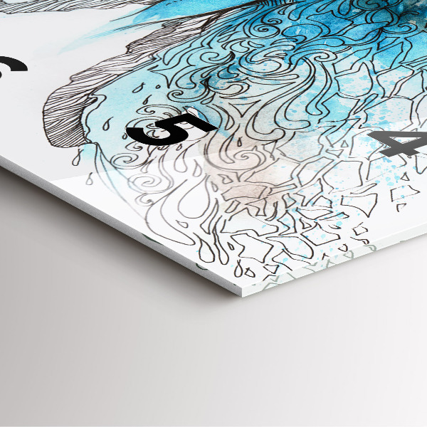 Horloge murale carrée Visage de papillon