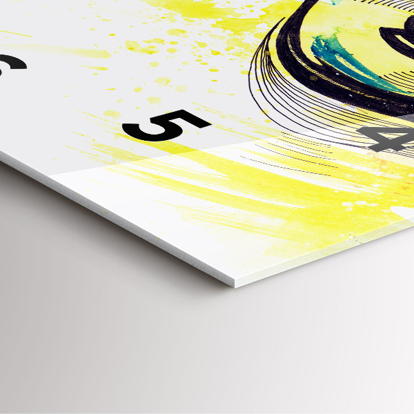 Horloge murale carrée Yeux avec des lunettes