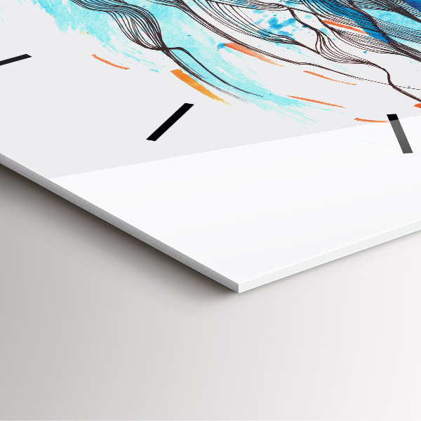 Horloge murale carrée 'Illustration d''un combiné'