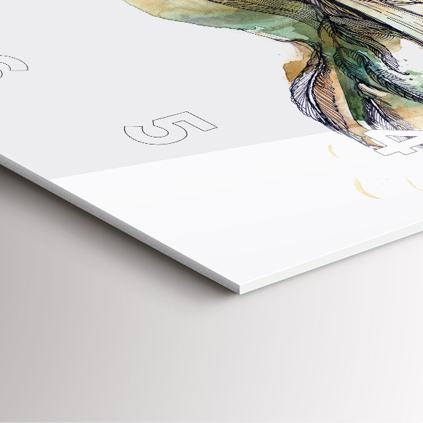 Horloge murale carrée 'L''oiseau et le livre'