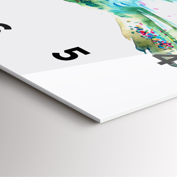 Horloge murale carrée 'Abstraction d''oiseau et de printemps'