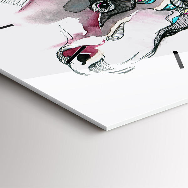 Horloge murale carrée 'Résumé de l''orignal'