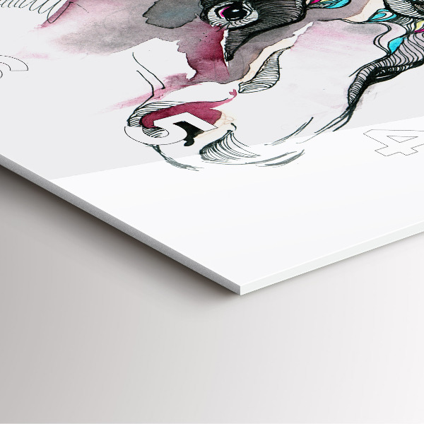 Horloge murale carrée 'Résumé de l''orignal'